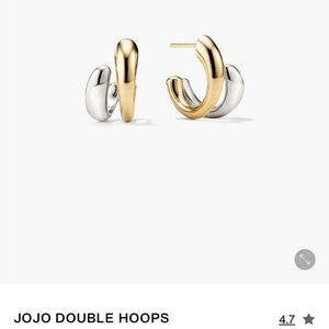 Mejuri JoJo Double Hoops in Gold and Silver